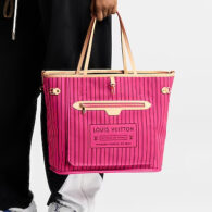 Louis Vuitton Neverfull Inside Out MM mit Schulterriemen Monogram/Rose Pondichery Replica